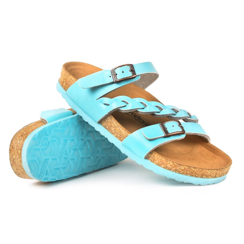 NWT AEROTHOTIC - VIKING STRAPPY SANDALS Turquoise Size 11